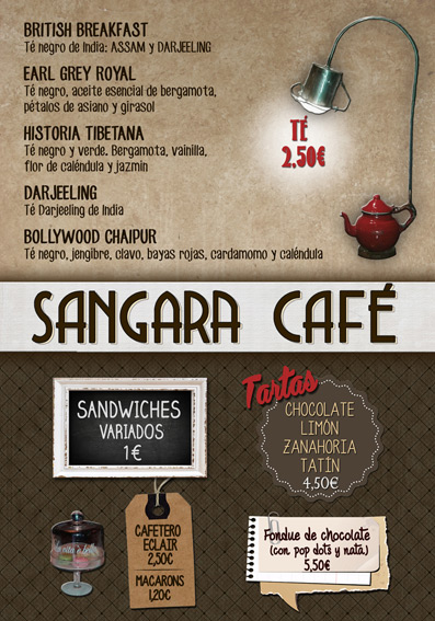Carta merienda "Sangara Café" cara A